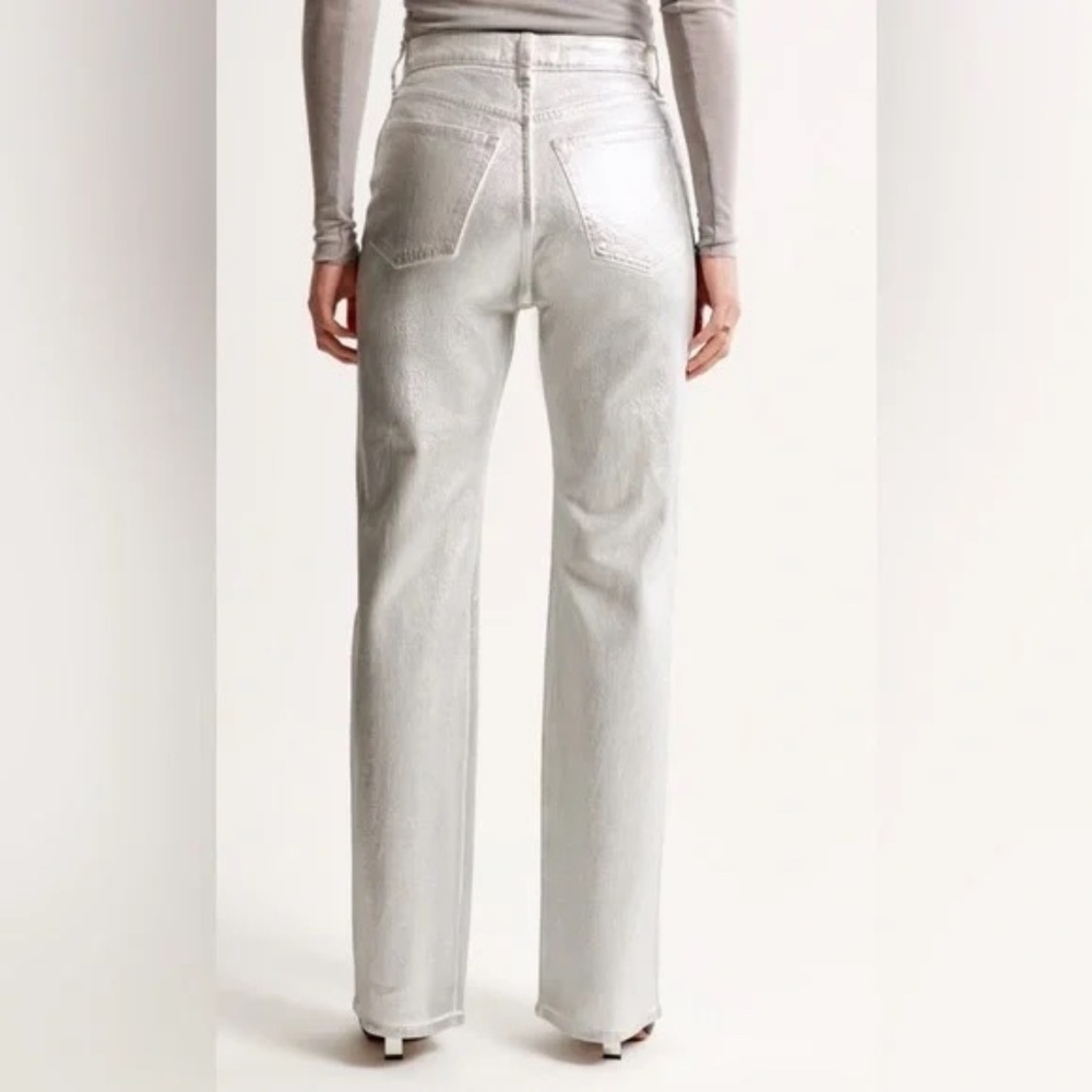 Abercrombie & Fitch Silver High Rise Jeans - Picture 4 of 8
